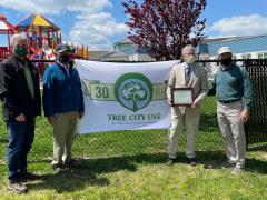 Photo celebrating Rehoboth's 30th year as a Tree City USA