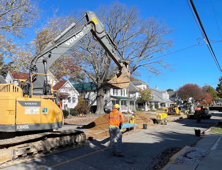 water main replacement on Maryland Avenue